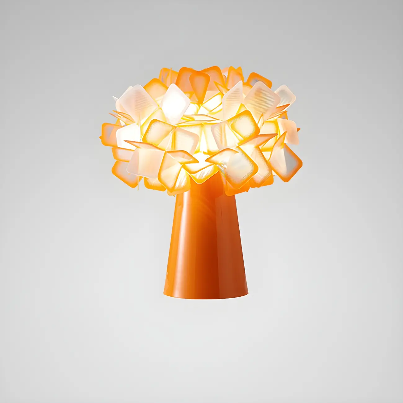 Orange Metal LED Flower Shaped Table Lamp for Bedroom Image - 14 | homeyfad