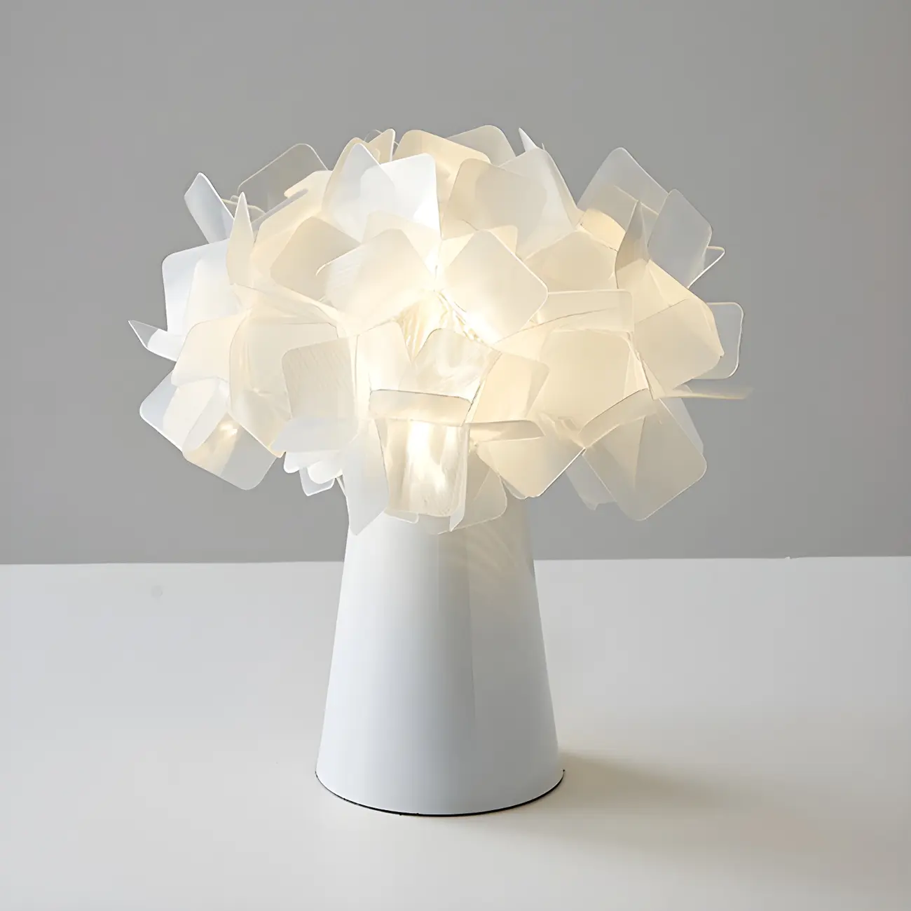 Orange Metal LED Flower Shaped Table Lamp for Bedroom Image - 16 | homeyfad