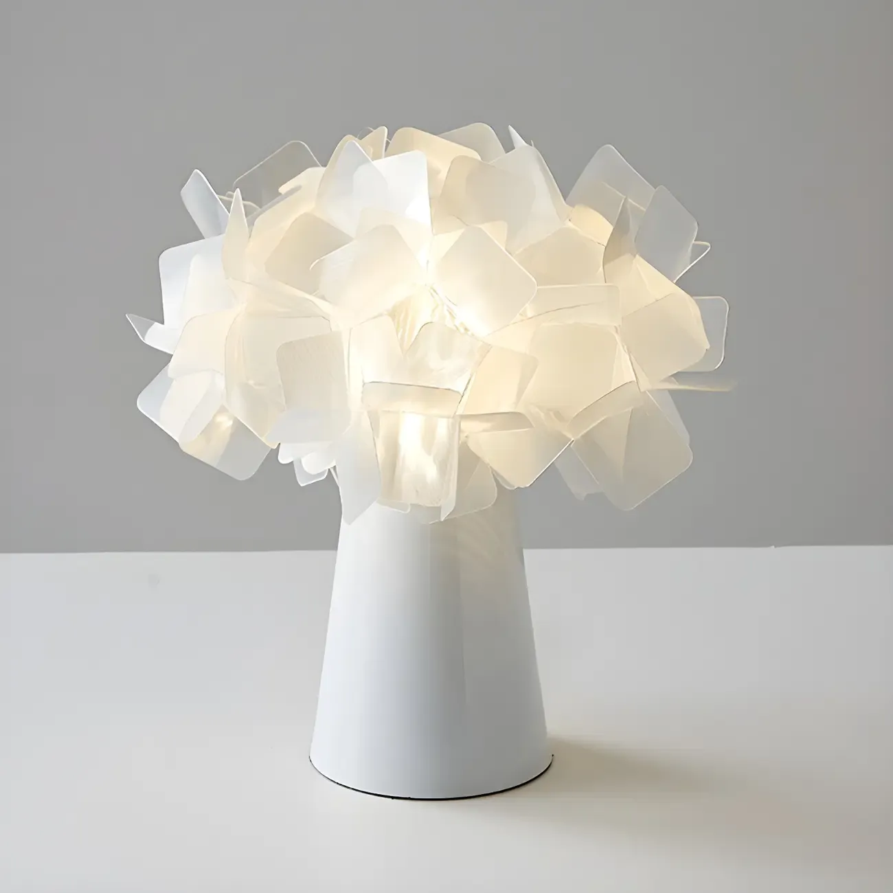 Orange Metal LED Flower Shaped Table Lamp for Bedroom Image - 16