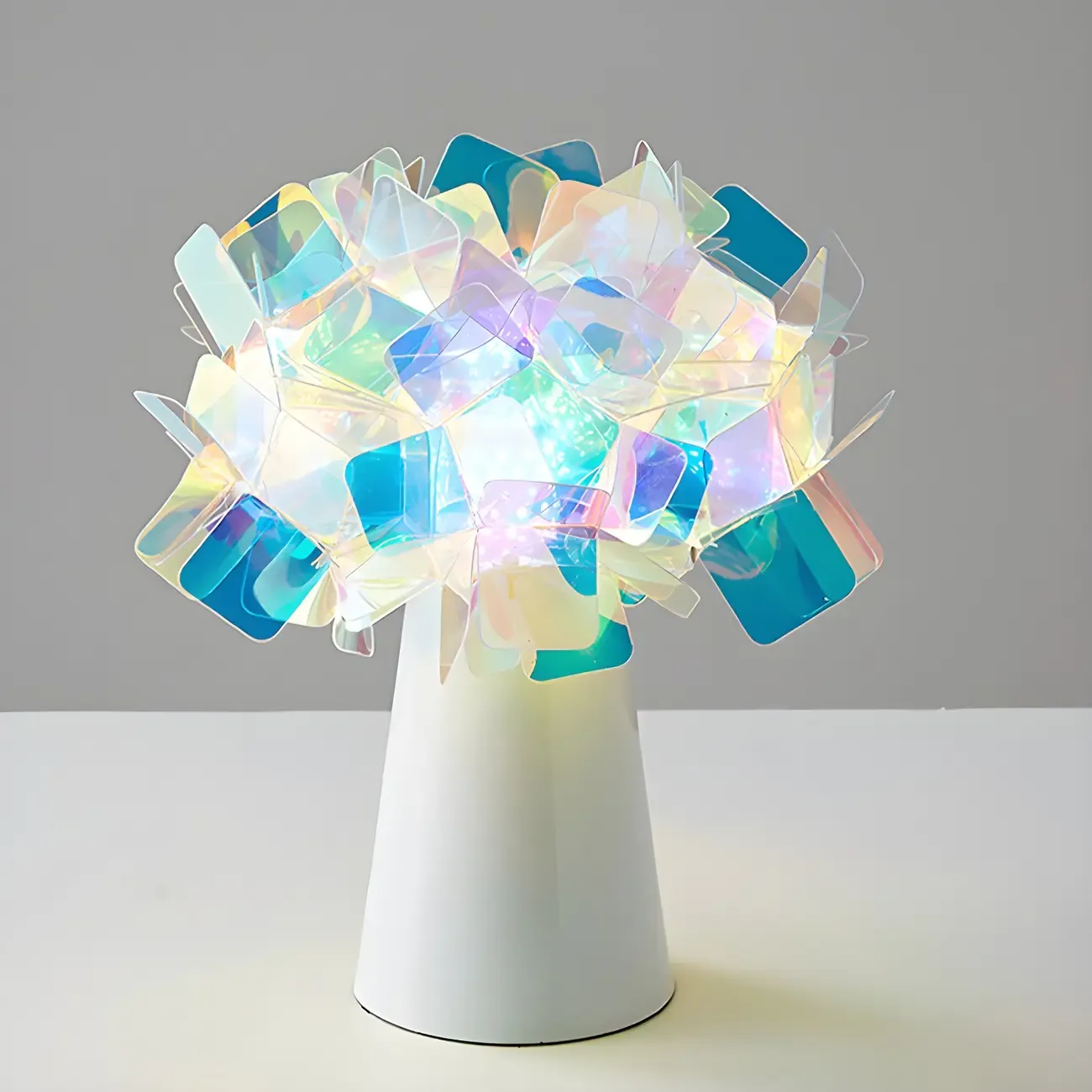 Orange Metal LED Flower Shaped Table Lamp for Bedroom Image - 18