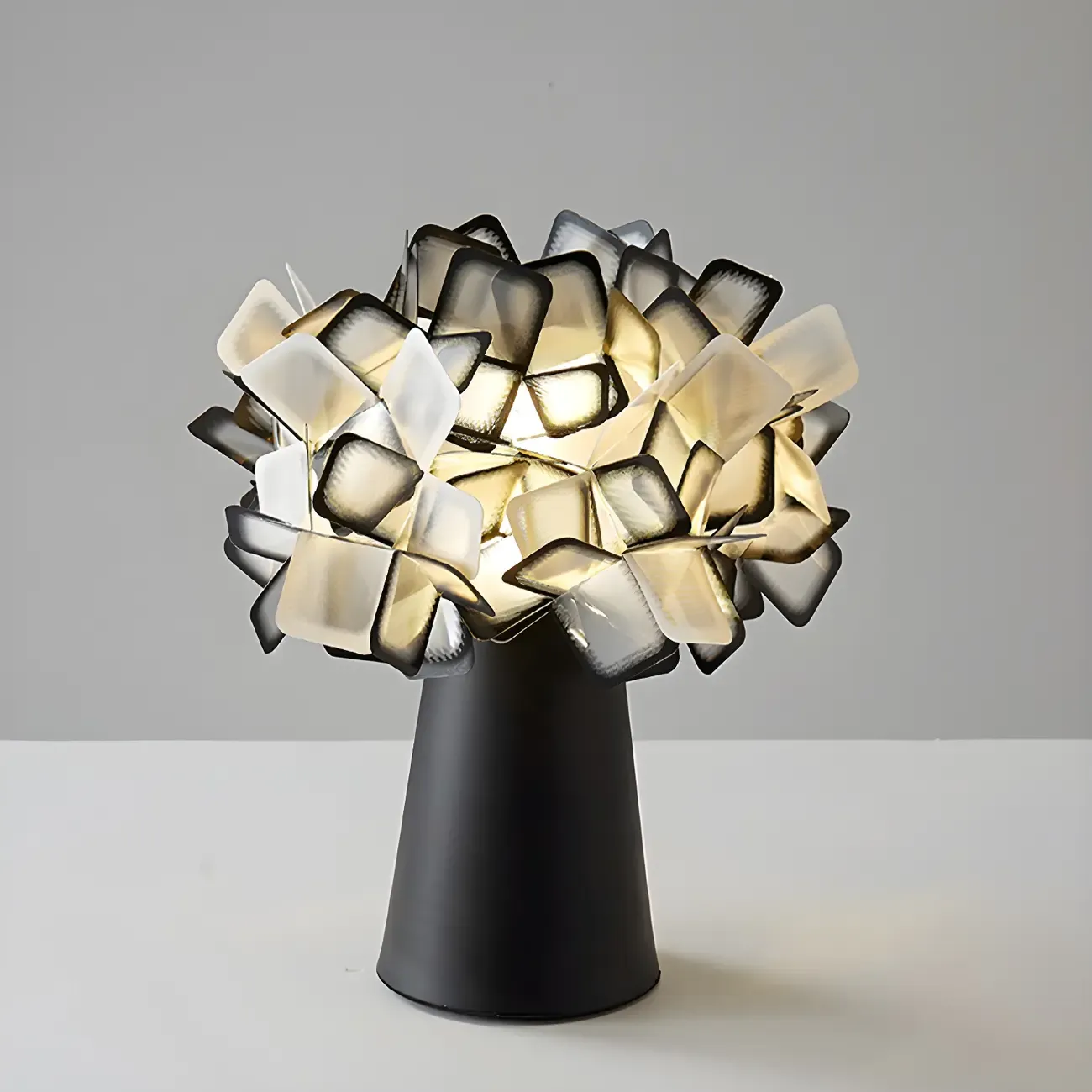 Orange Metal LED Flower Shaped Table Lamp for Bedroom Image - 20