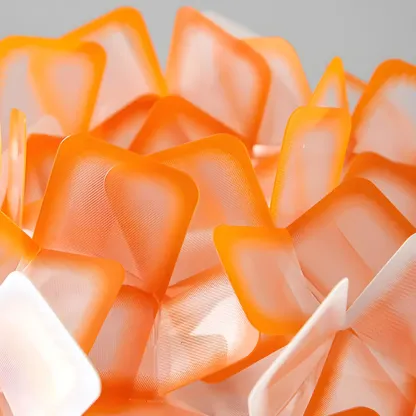 Orange Metal LED Flower Shaped Table Lamp for Bedroom Image - 21