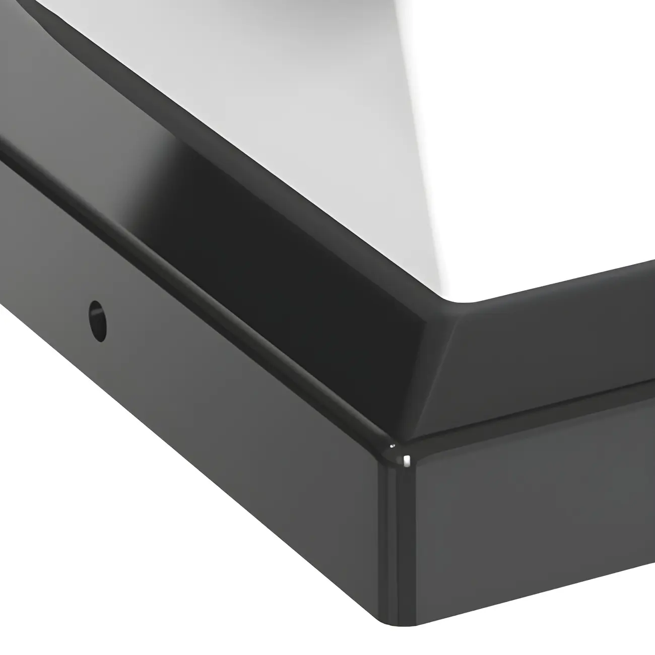 Black Metal Solar Square Pillar Outdoor Light Image - 9 | homeyfad