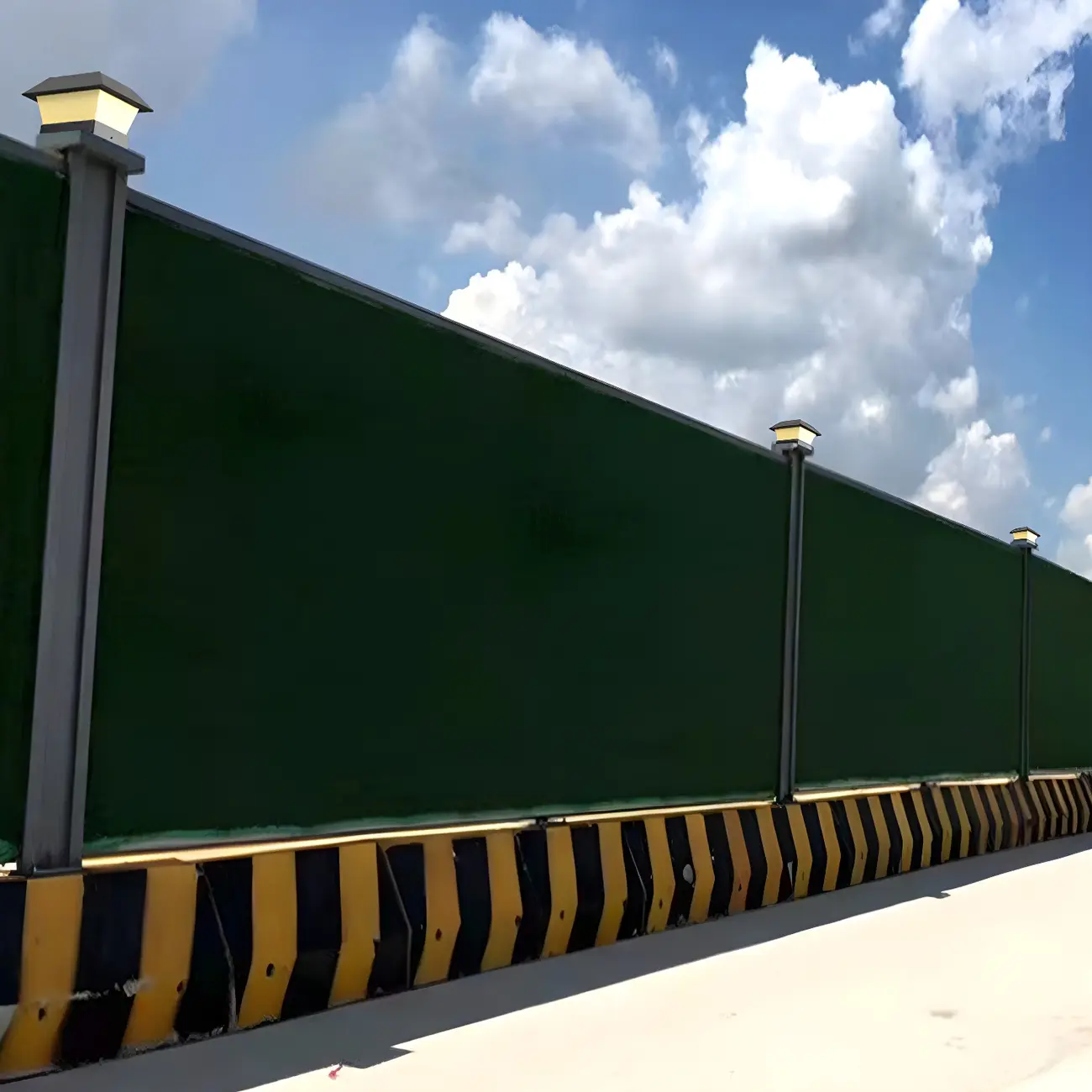 Black Metal Solar Square Pillar Outdoor Light Image - 3 | homeyfad