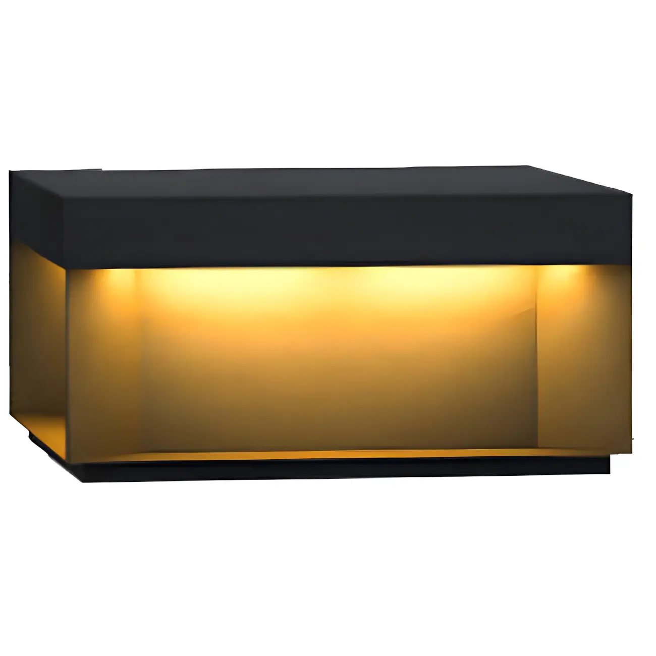 Modern Clear Black Cubic Solar Post Cap Light Image - 8 | homeyfad