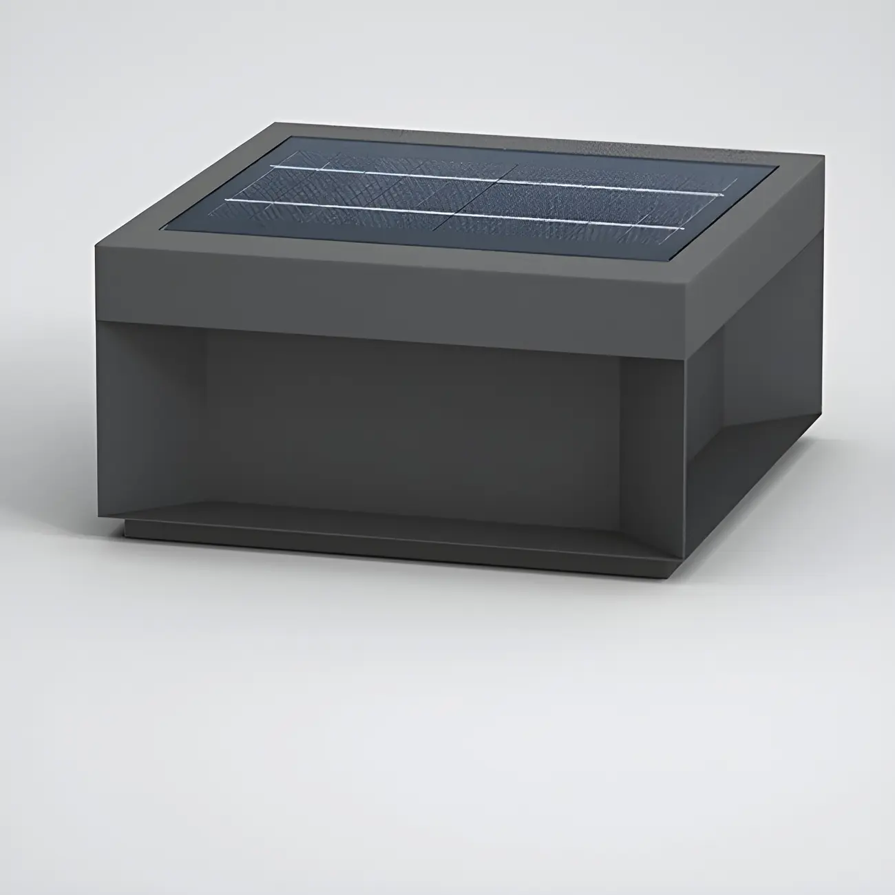 Modern Clear Black Cubic Solar Post Cap Light Image - 14 | homeyfad