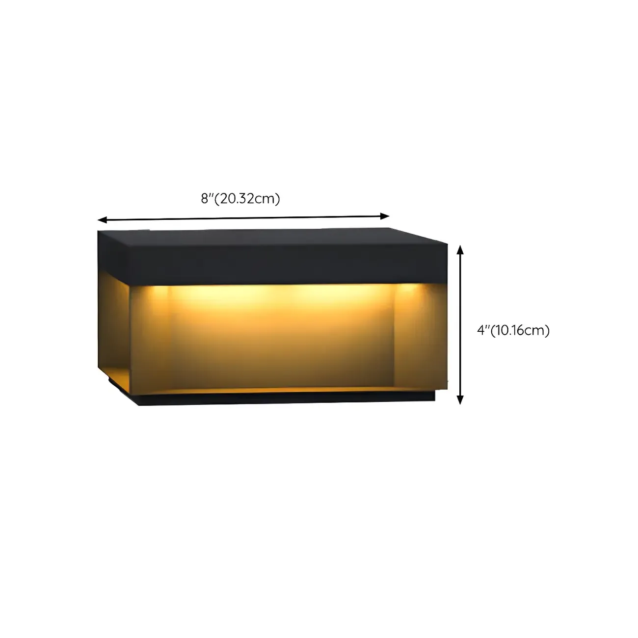 Modern Clear Black Cubic Solar Post Cap Light Image - 16