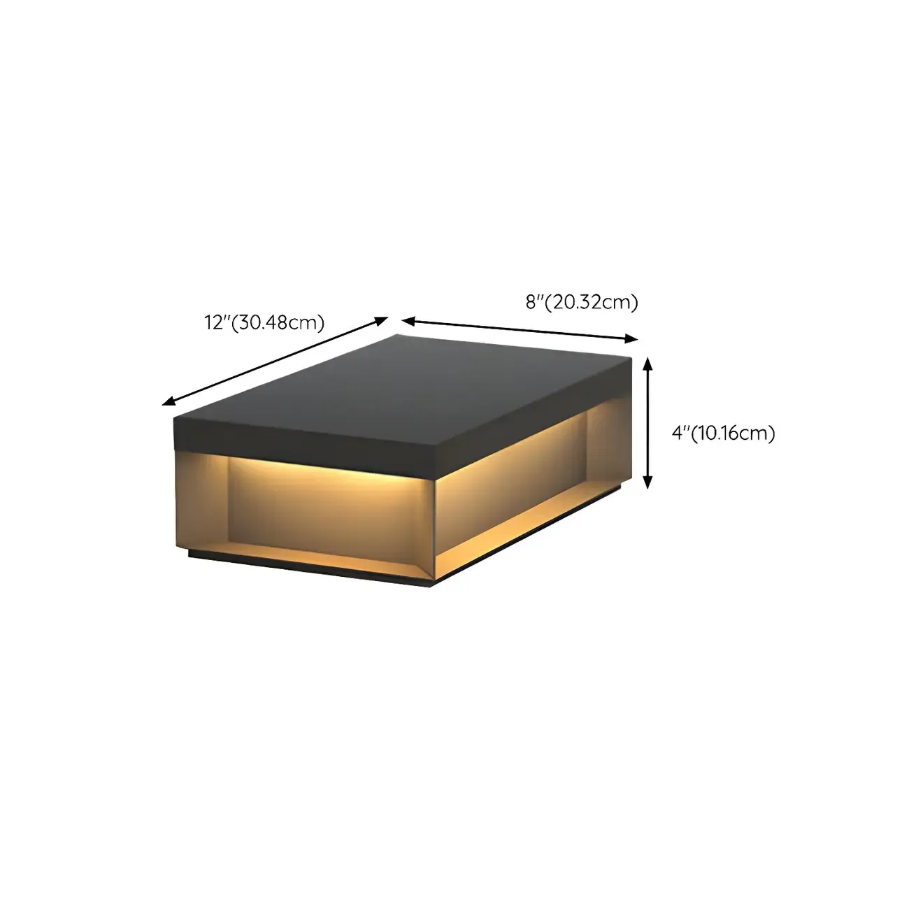 Modern Clear Black Cubic Solar Post Cap Light Image - 20