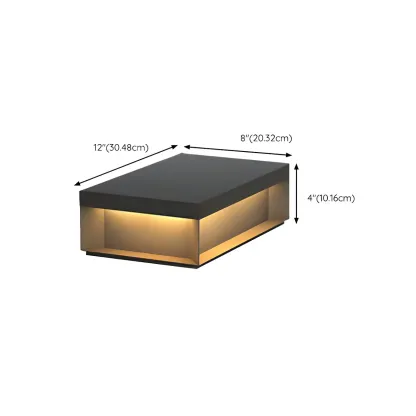 Modern Clear Black Cubic Solar Post Cap Light Image - 20