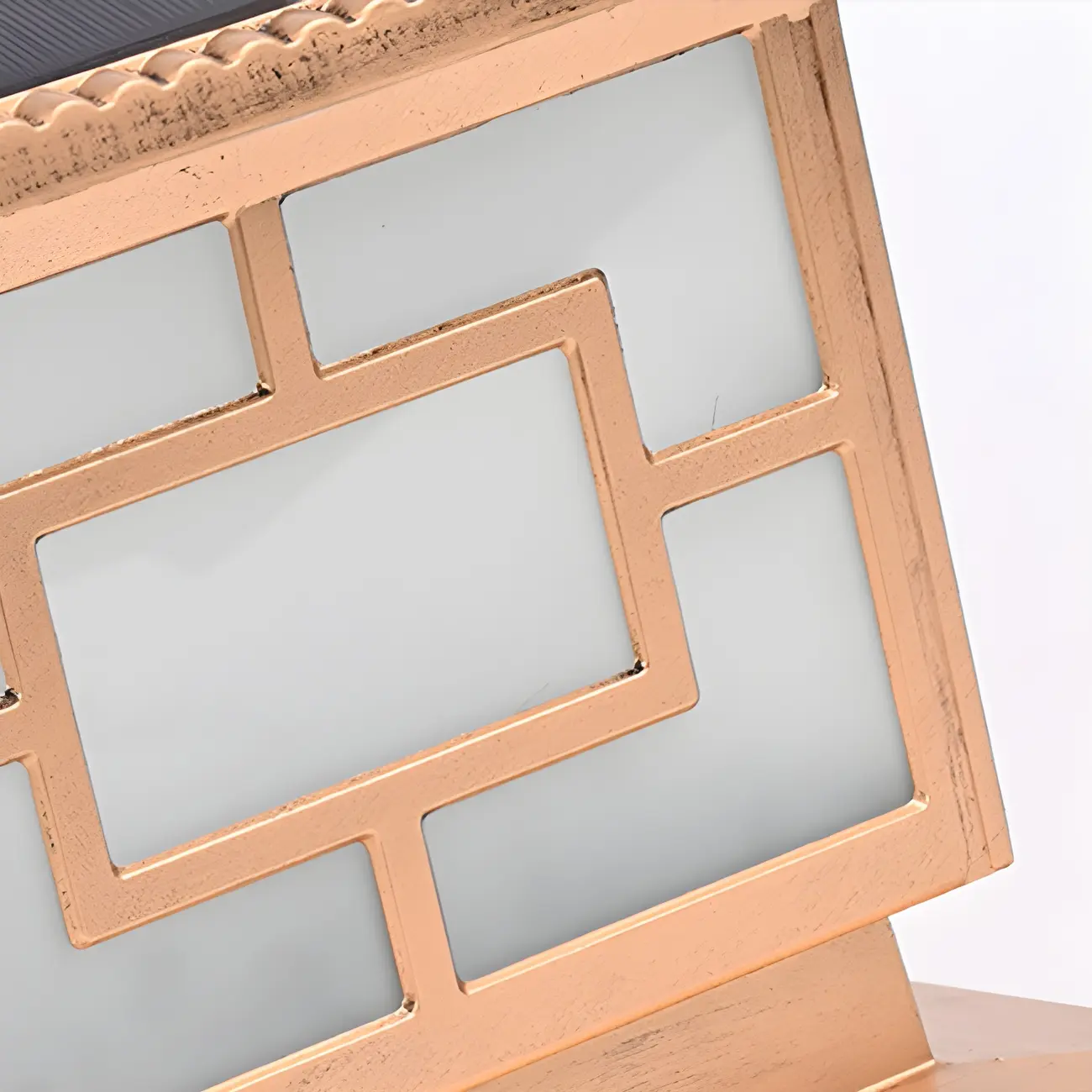 Vintage House-Shape Brass LED Solar Outdoor Post Lights | homeyfad