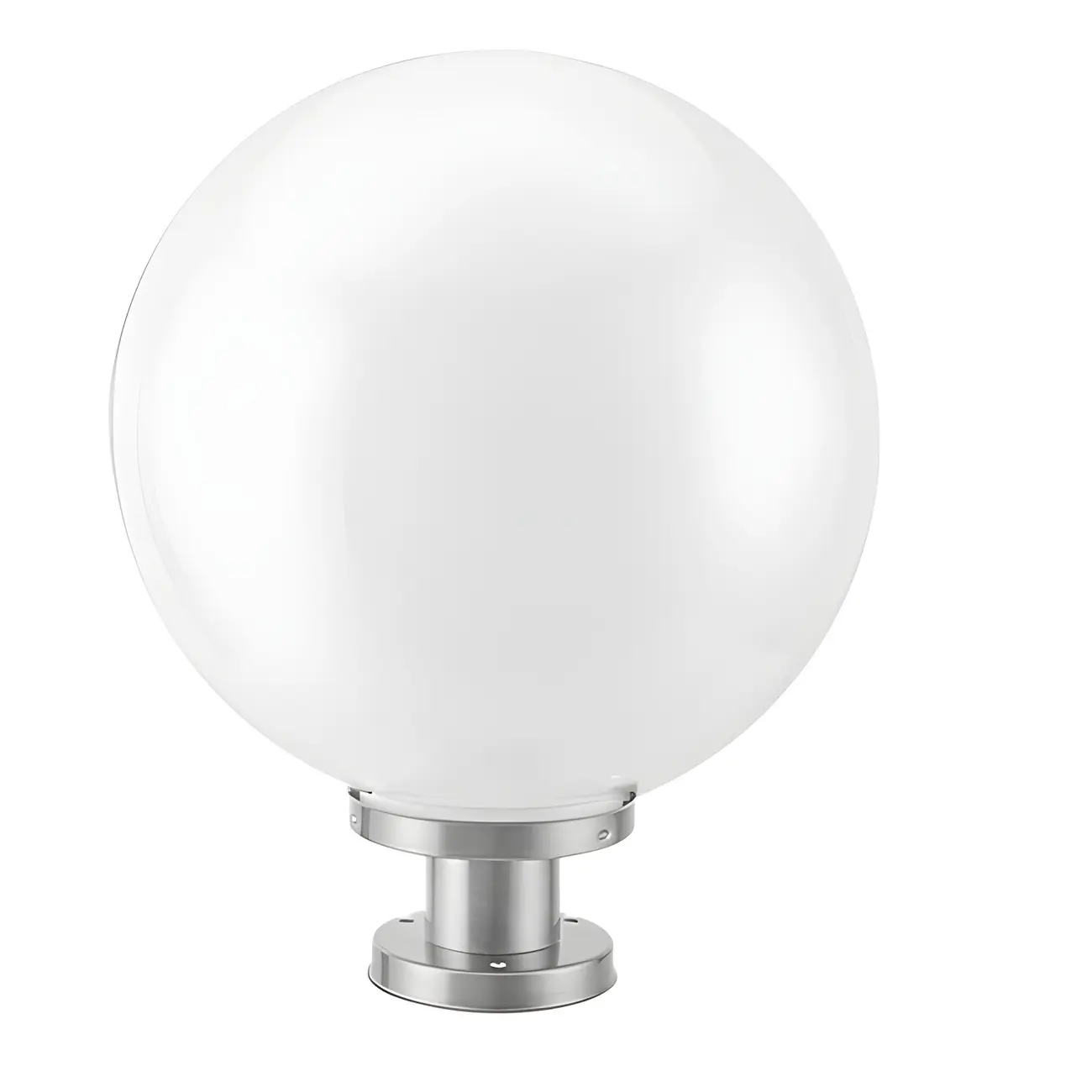 Modern White Ball Solar Outdoor Post Lights | homeyfad