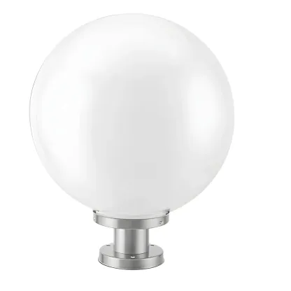 Modern White Ball Solar Outdoor Post Lights