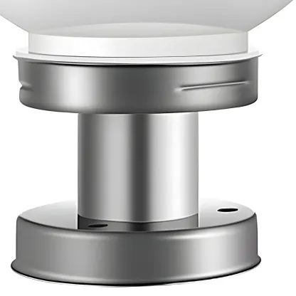 Modern White Ball Solar Outdoor Post Lights