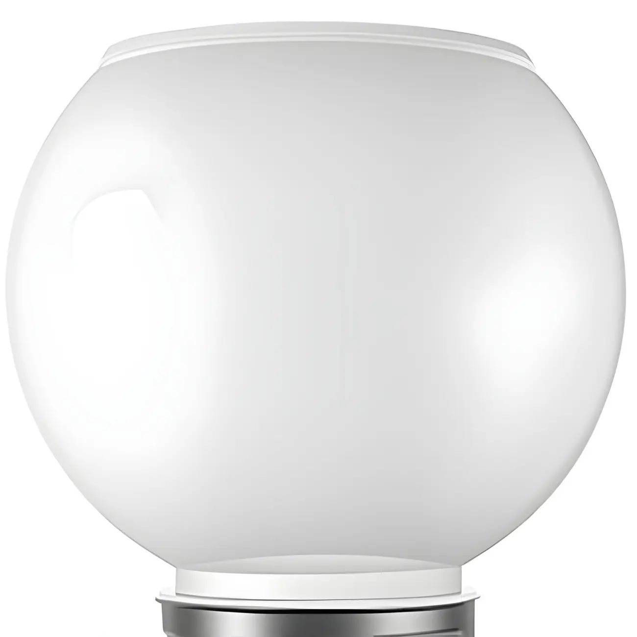 Modern White Ball Solar Outdoor Post Lights | homeyfad