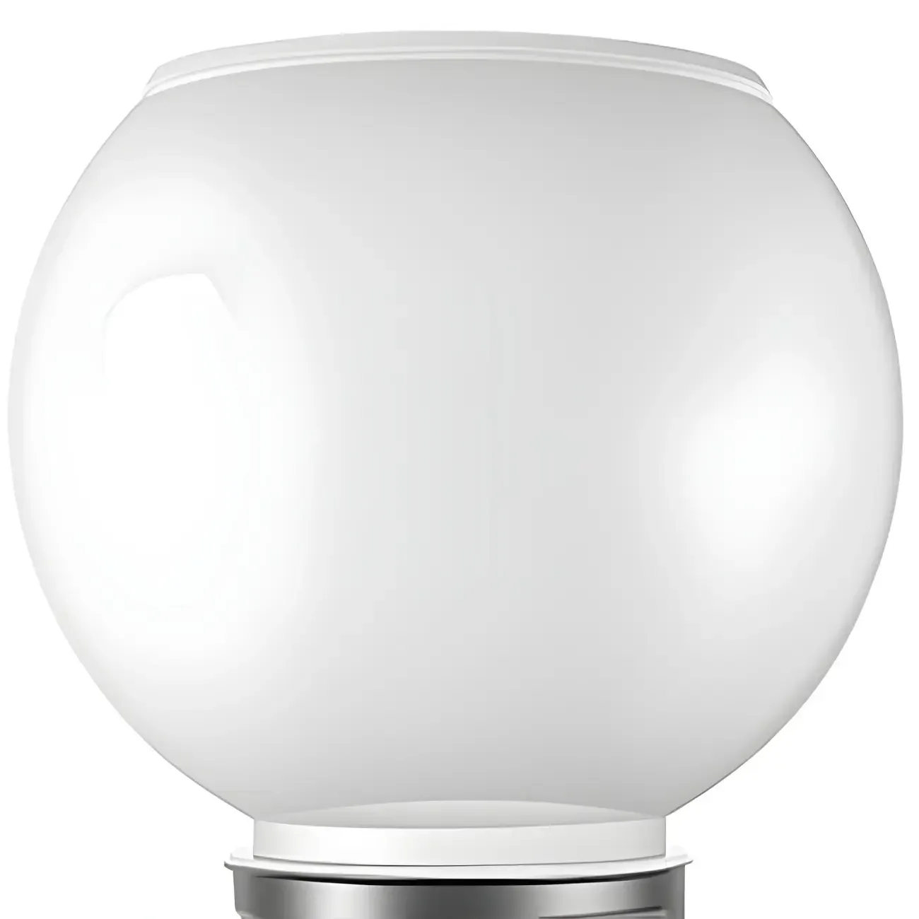 Modern White Ball Solar Outdoor Post Lights