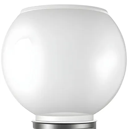 Modern White Ball Solar Outdoor Post Lights