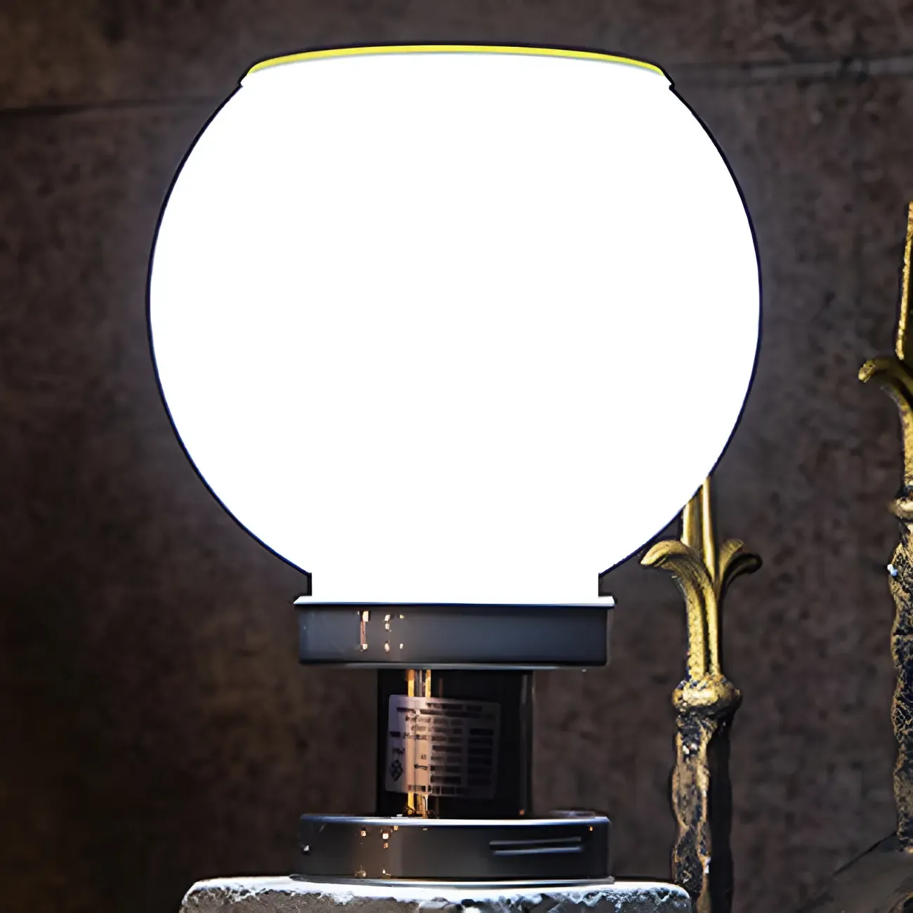 Modern White Ball Solar Outdoor Post Lights