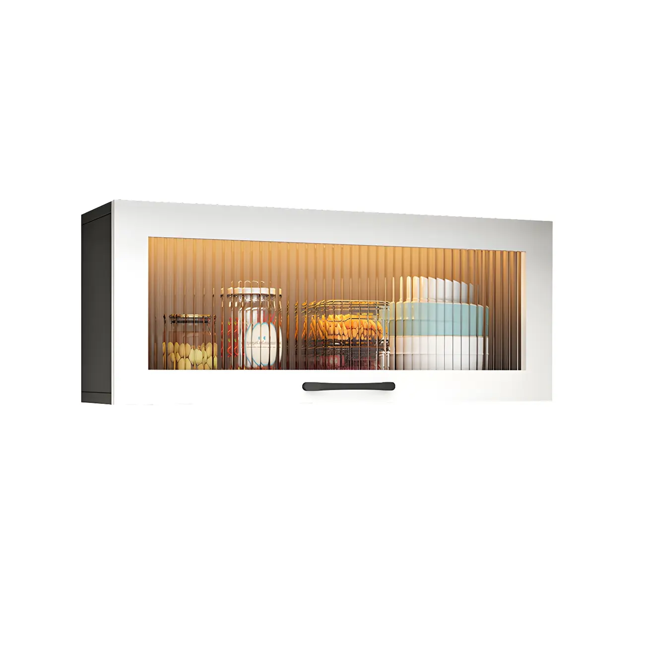 Kitchen White Wood Wall-Mounted Storage China Cabinets Image - 8 | homeyfad