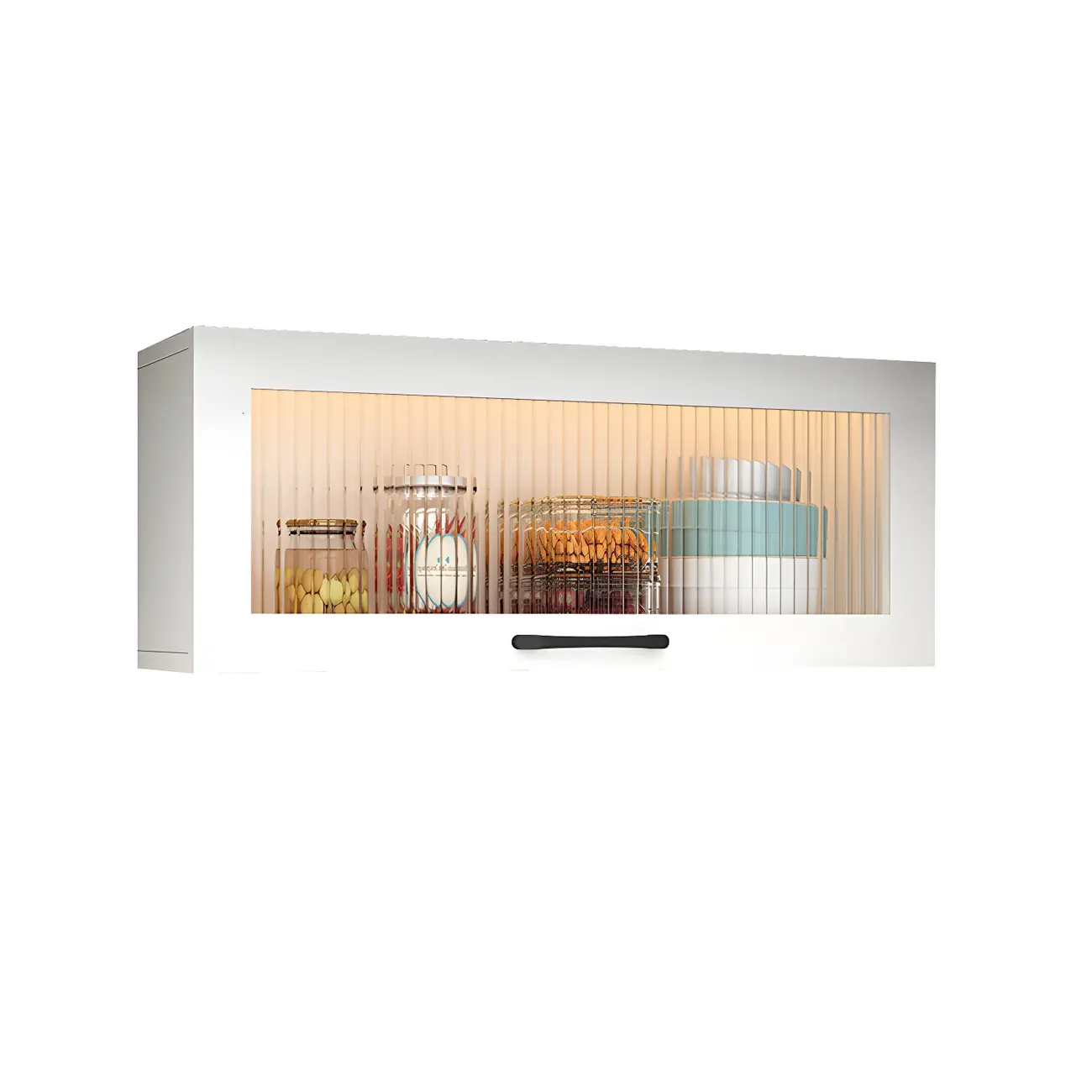 Kitchen White Wood Wall-Mounted Storage China Cabinets Image - 9 | homeyfad
