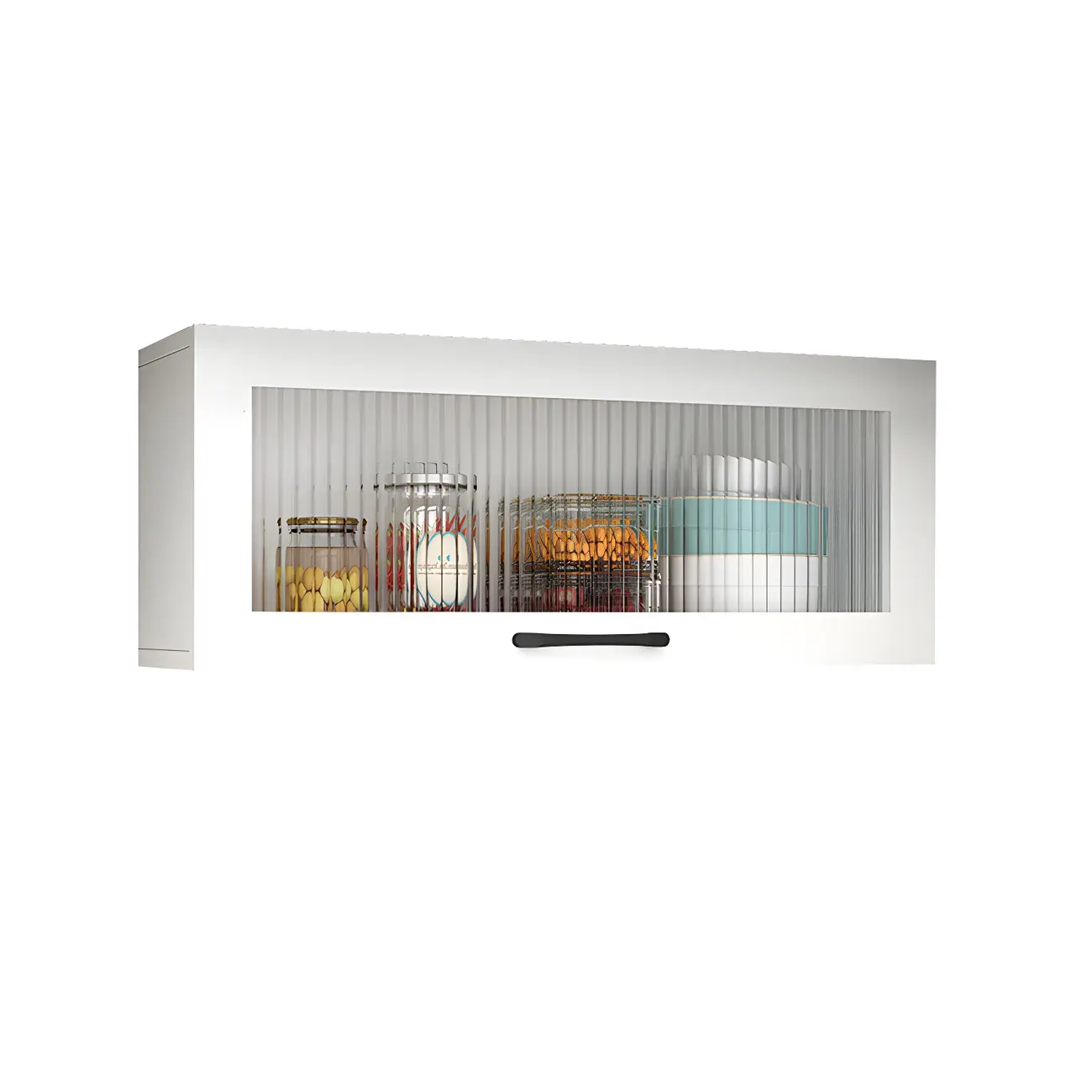 Kitchen White Wood Wall-Mounted Storage China Cabinets Image - 10 | homeyfad
