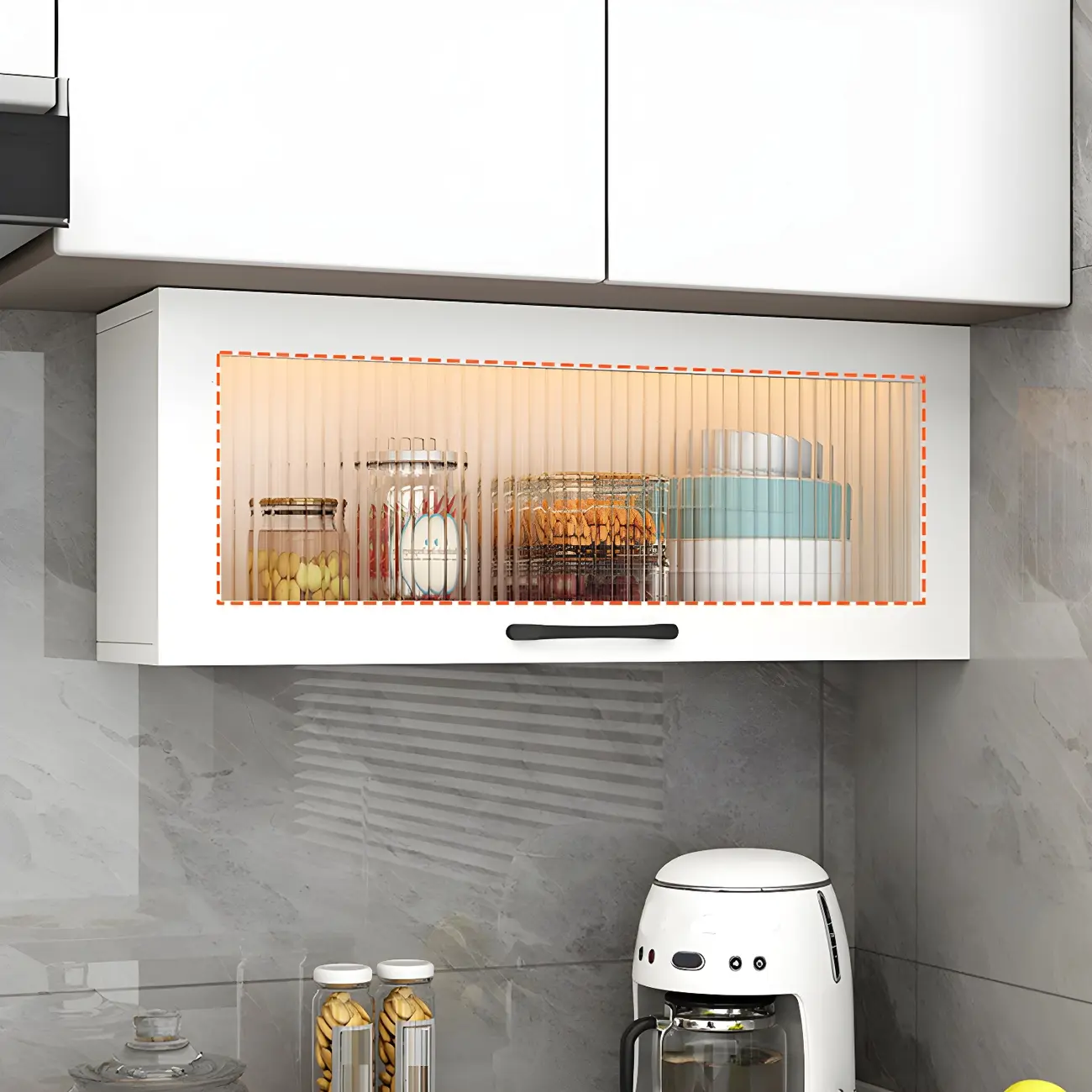 Kitchen White Wood Wall-Mounted Storage China Cabinets Image - 15 | homeyfad