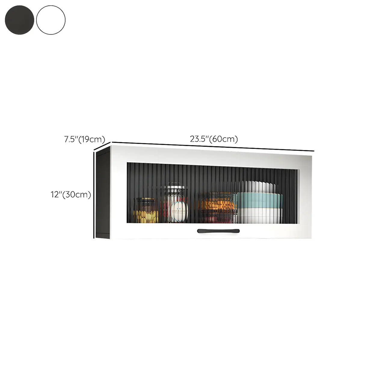 Kitchen White Wood Wall-Mounted Storage China Cabinets Image - 20 | homeyfad