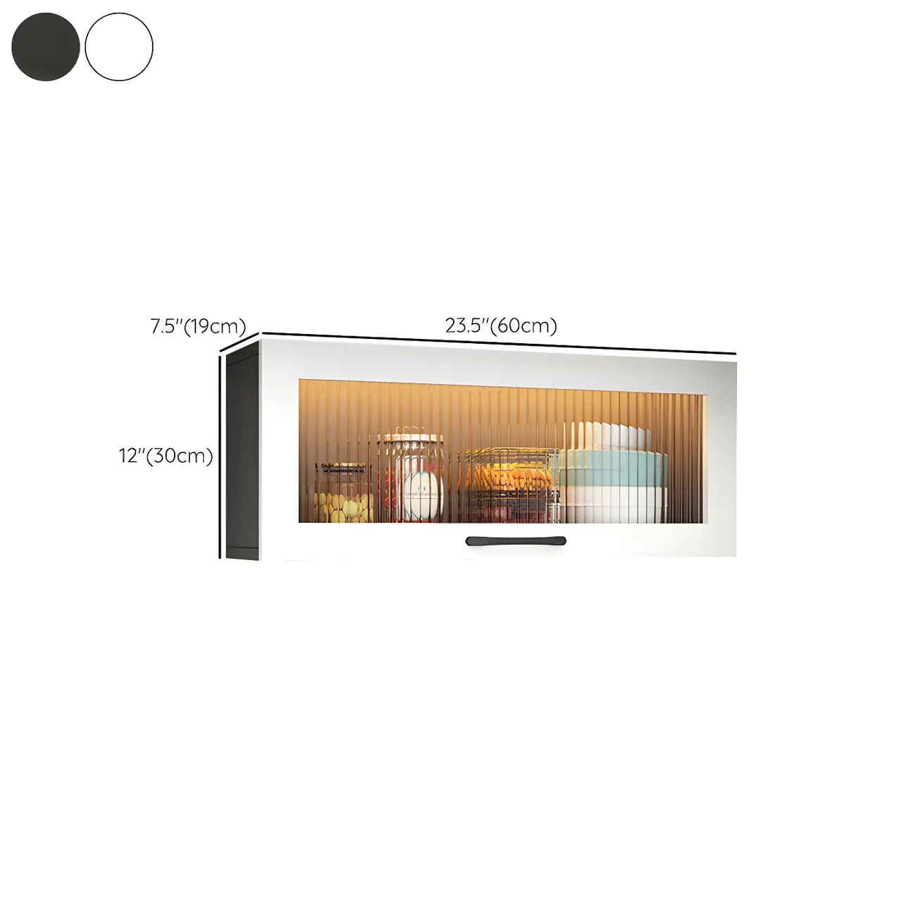 Kitchen White Wood Wall-Mounted Storage China Cabinets Image - 21 | homeyfad