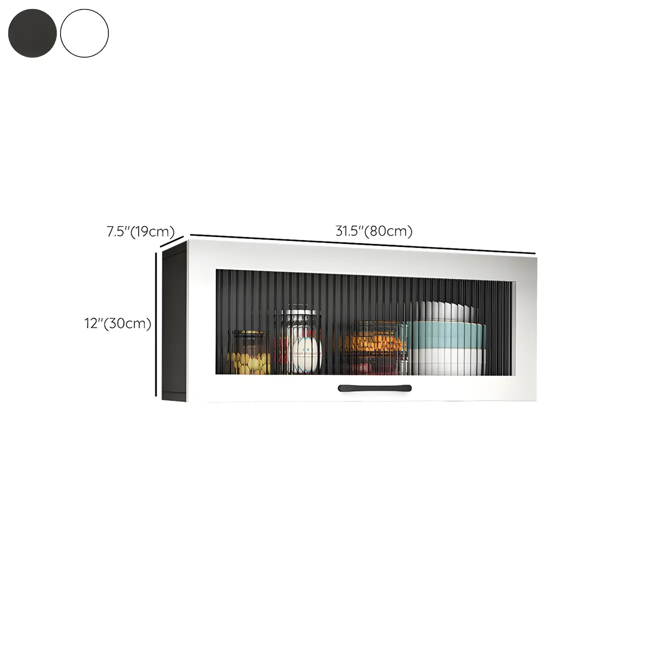 Kitchen White Wood Wall-Mounted Storage China Cabinets Image - 22 | homeyfad