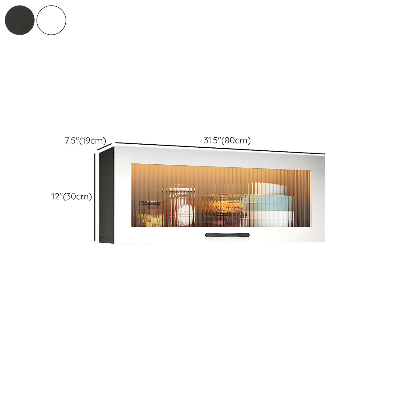 Kitchen White Wood Wall-Mounted Storage China Cabinets Image - 23 | homeyfad