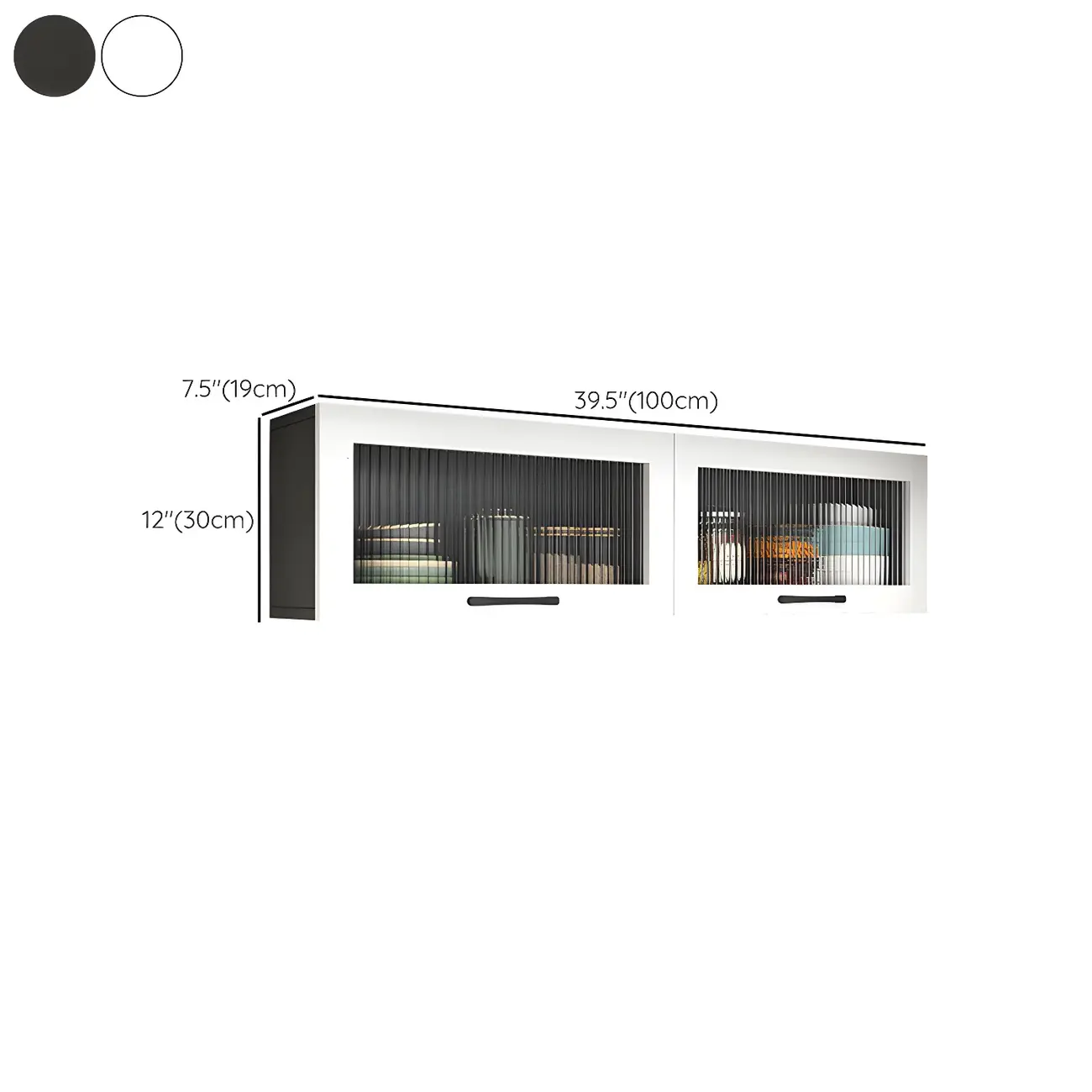 Kitchen White Wood Wall-Mounted Storage China Cabinets Image - 24 | homeyfad