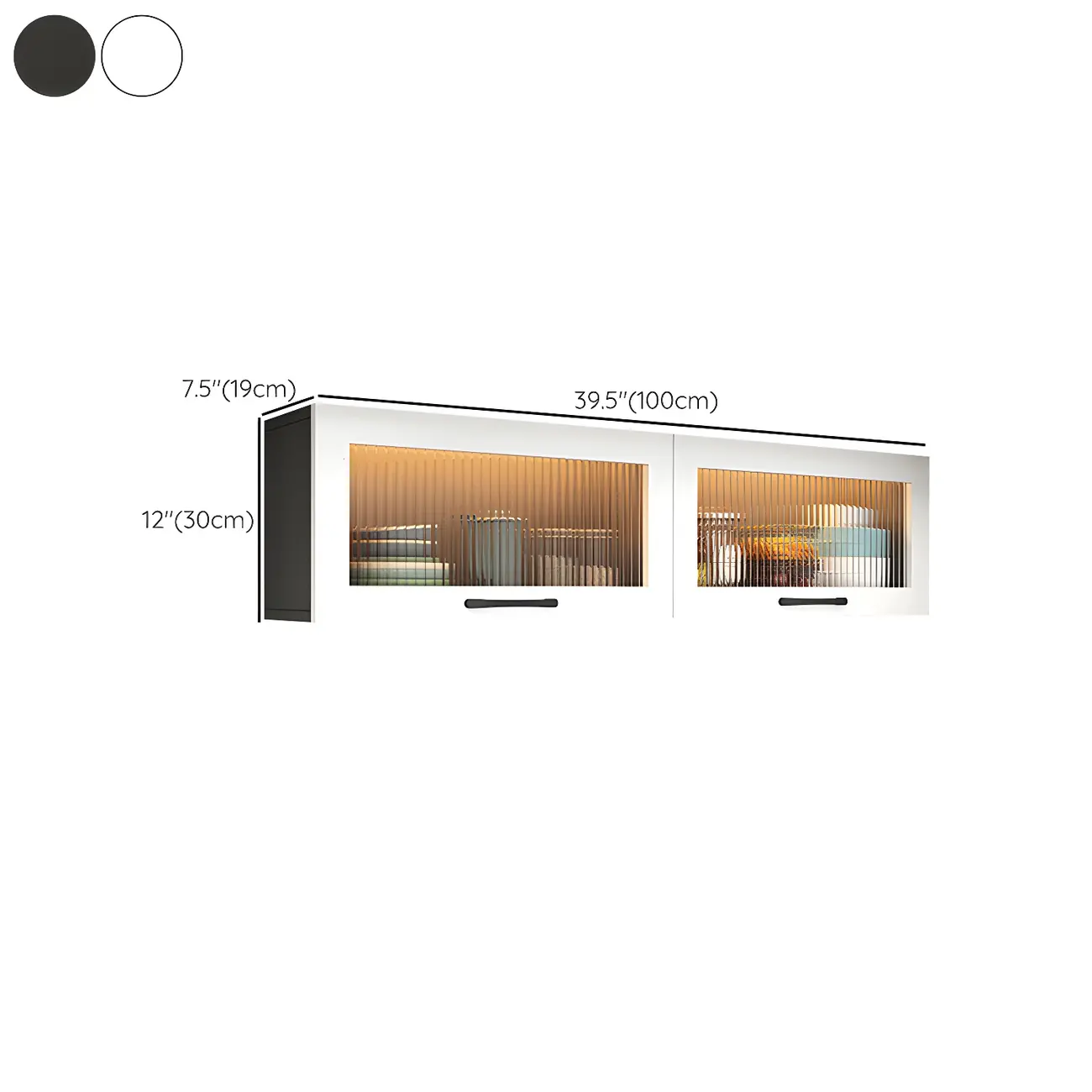 Kitchen White Wood Wall-Mounted Storage China Cabinets Image - 25 | homeyfad