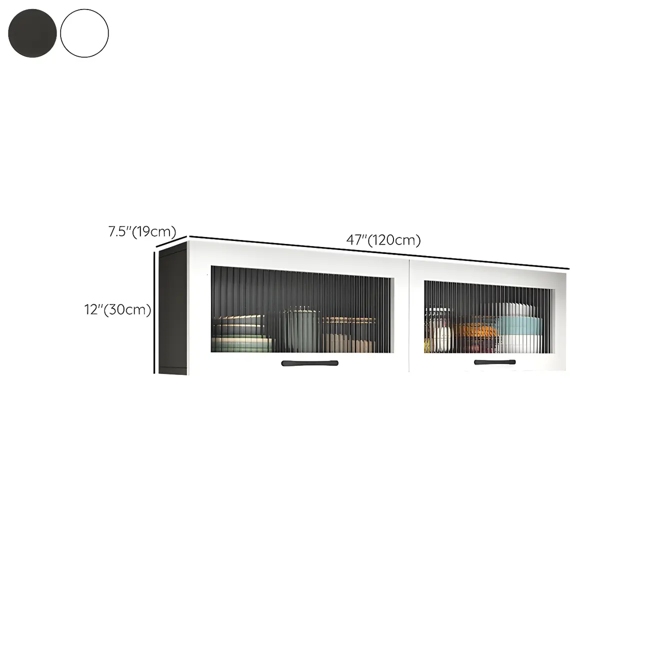 Kitchen White Wood Wall-Mounted Storage China Cabinets Image - 26 | homeyfad