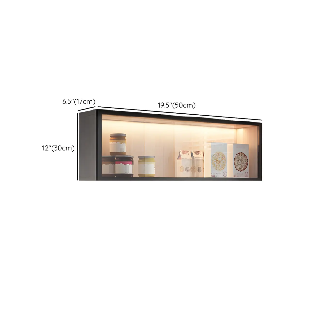 Modern Grey Wood Glass Door Wall-Mounted Display Cabinet #size | homeyfad