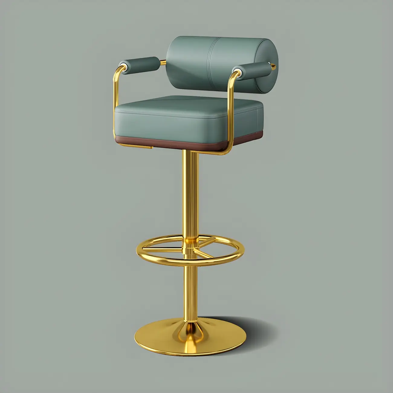 Stylish Leather Adjustable Bar Stools with Backrest for Home Bar Image - 23 | homeyfad