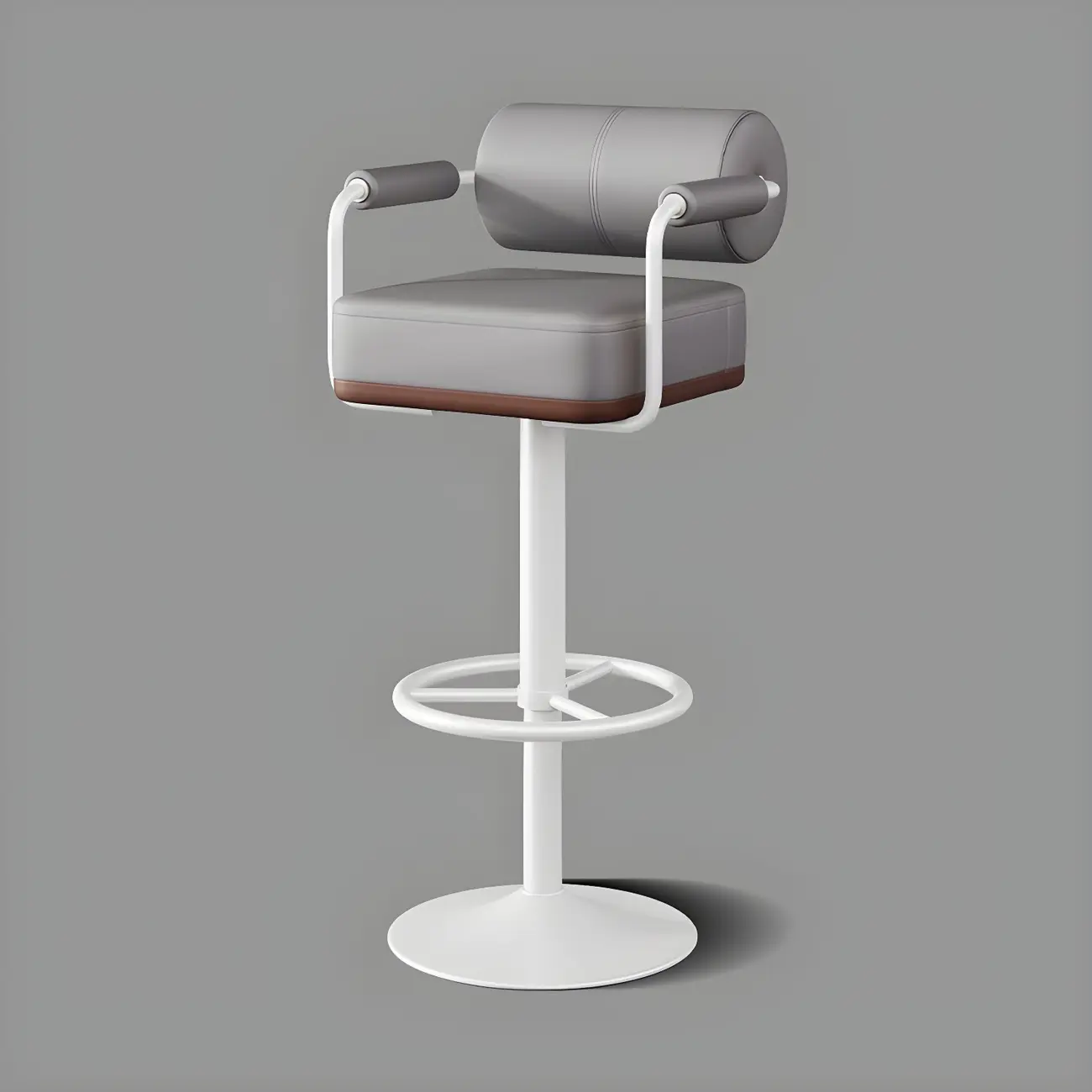 Stylish Leather Adjustable Bar Stools with Backrest for Home Bar Image - 33 | homeyfad