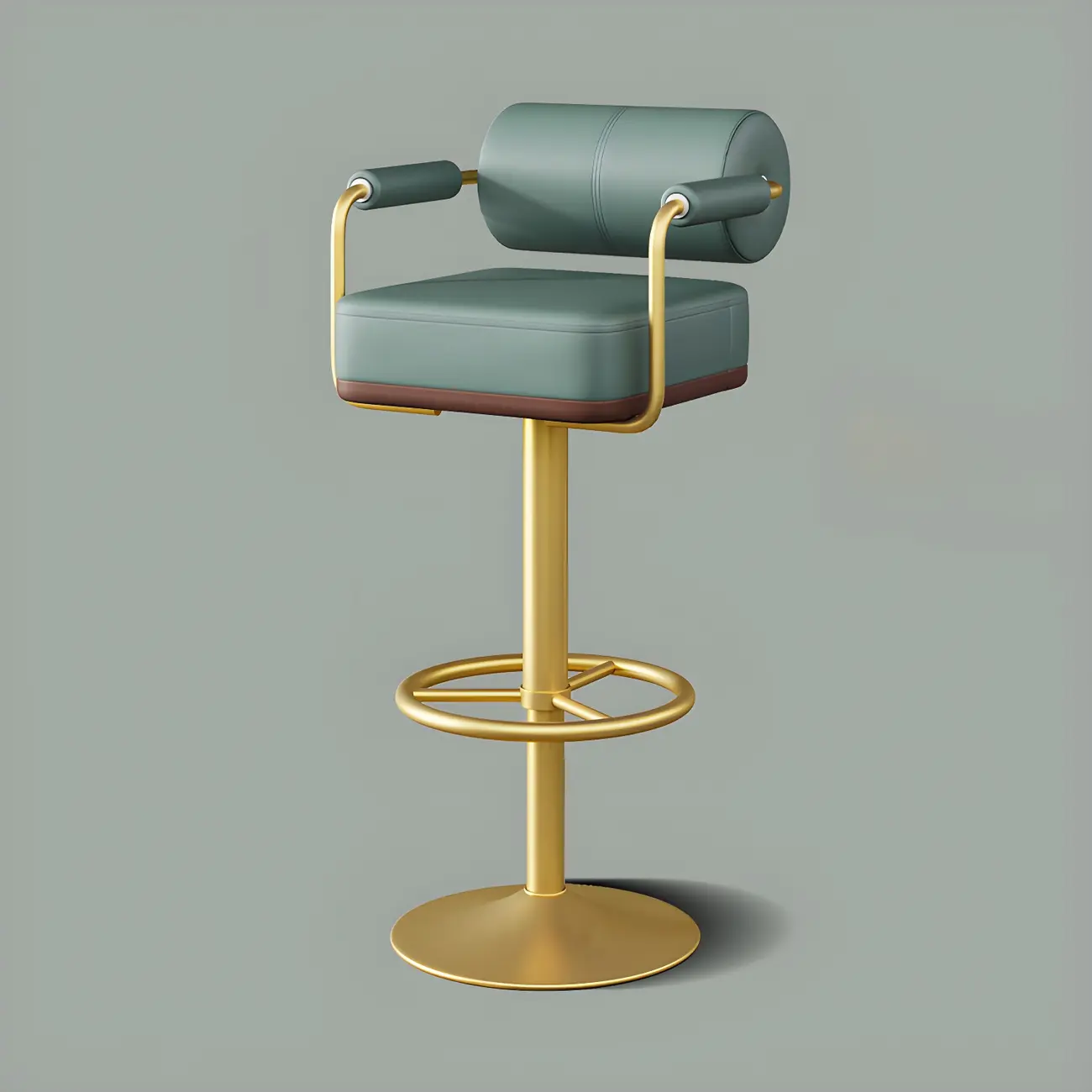 Stylish Leather Adjustable Bar Stools with Backrest for Home Bar Image - 63 | homeyfad