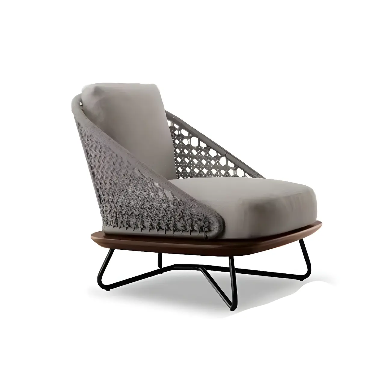 Modern Rattan Patio Sofa with Cushions, Brown Wicker Image - 2 | homeyfad