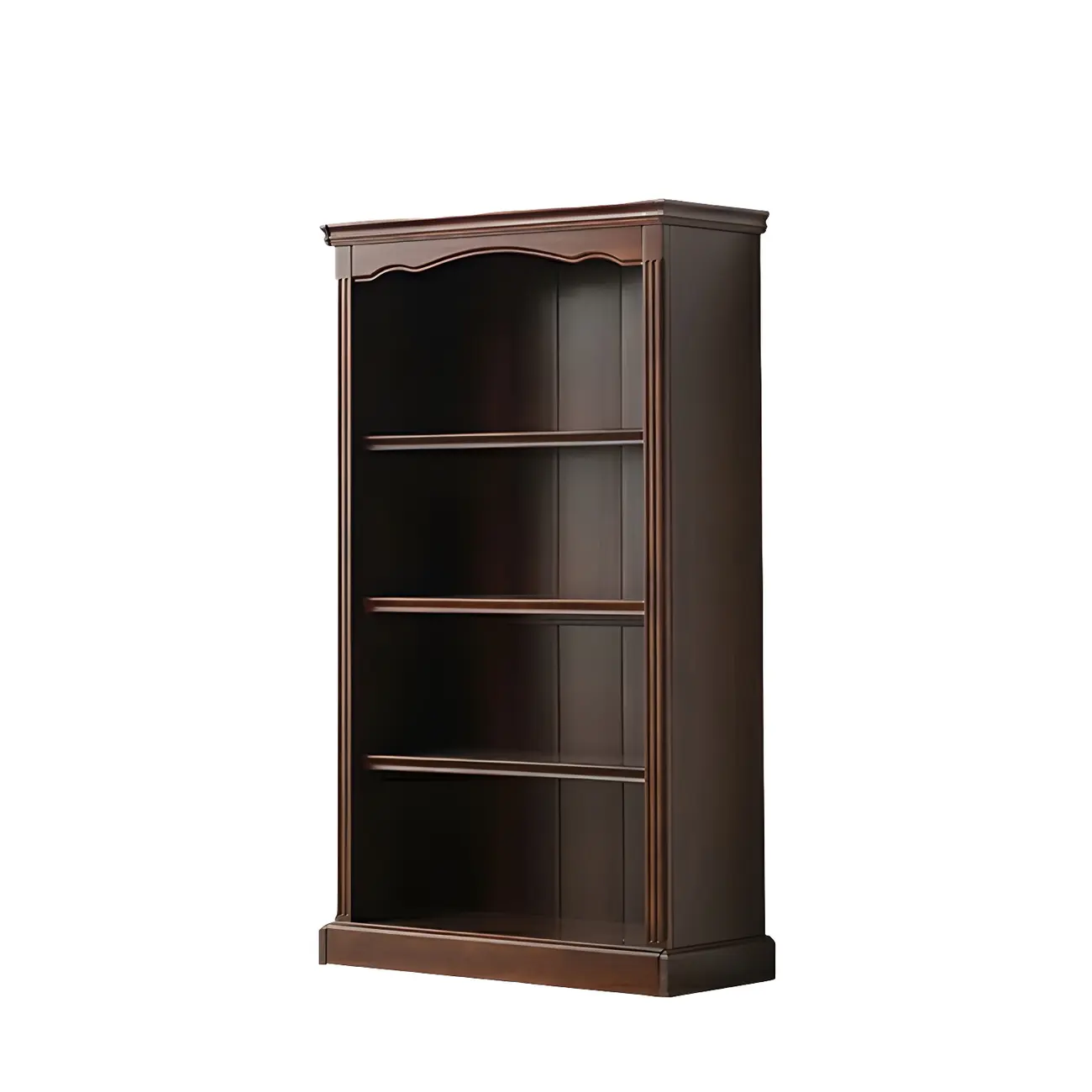 Classic Simple White Rectangular Wood Bookcase Image - 9 | homeyfad