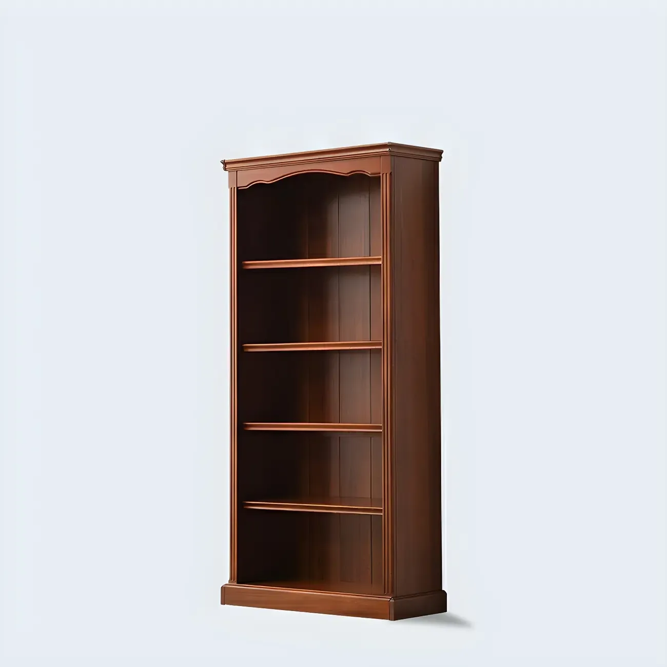 Classic Simple White Rectangular Wood Bookcase Image - 10