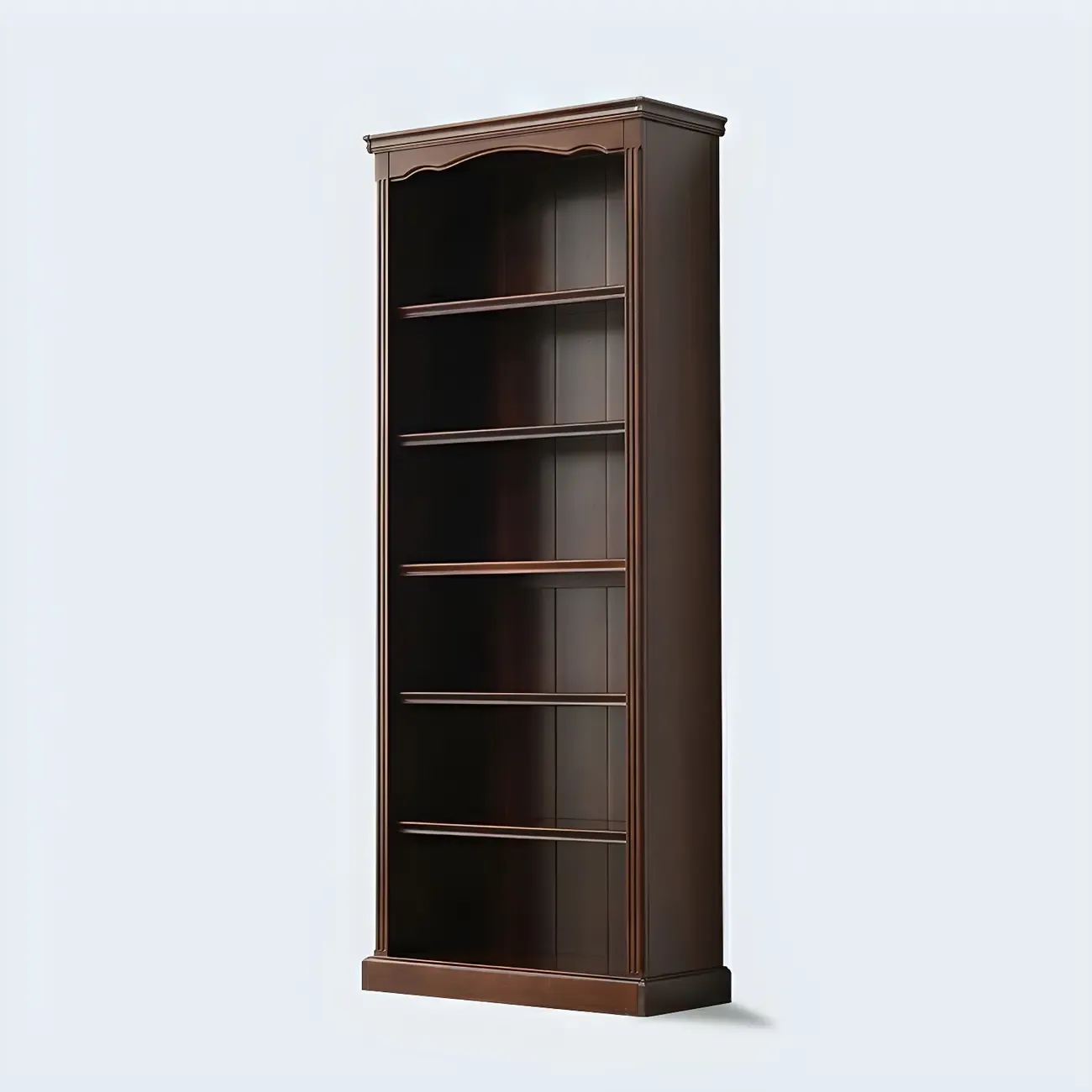 Classic Simple White Rectangular Wood Bookcase Image - 17