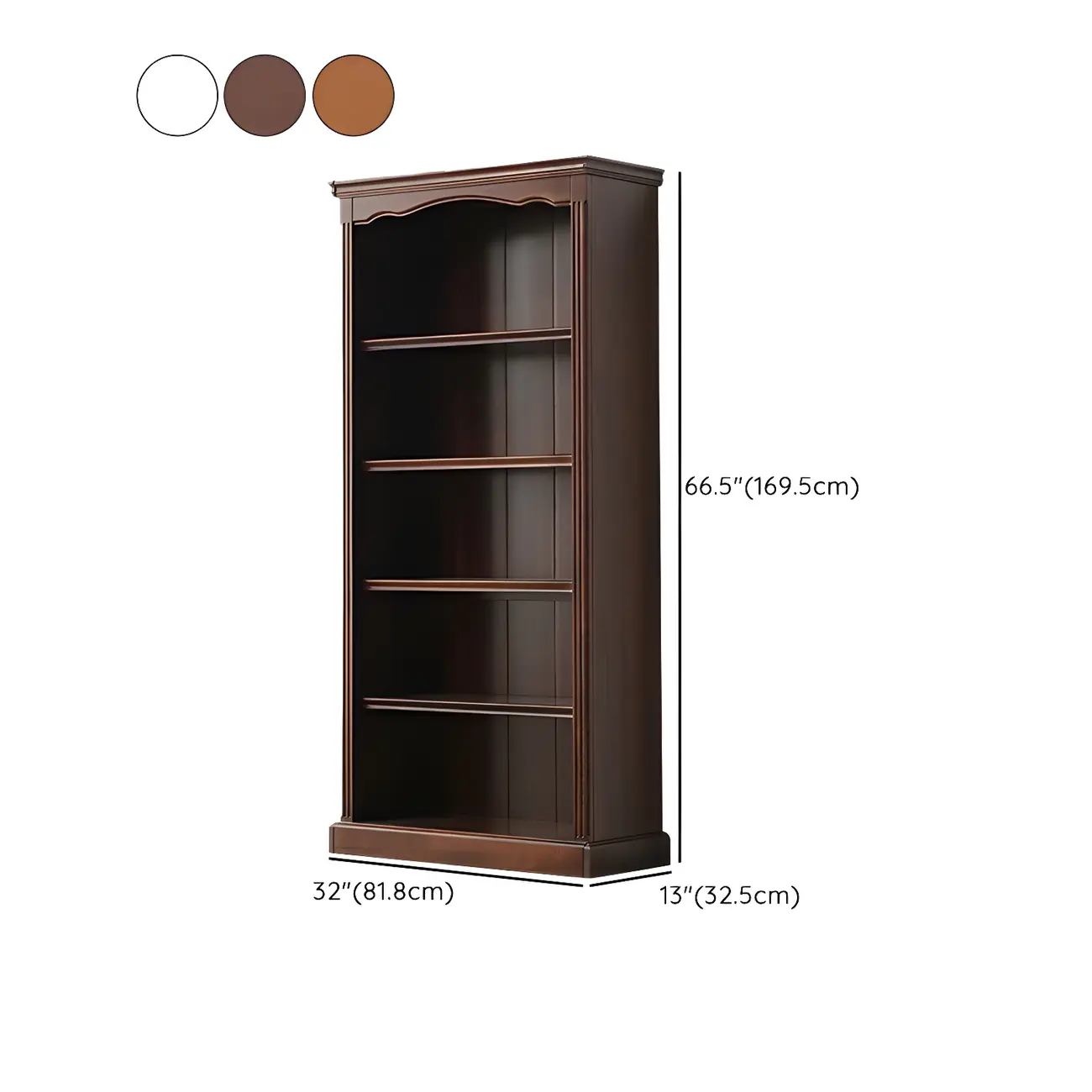 Classic Simple White Rectangular Wood Bookcase Image - 26 | homeyfad