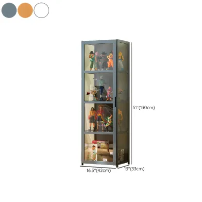 Classic Bamboo Display Cabinet with Acrylic Doors for Home #size
