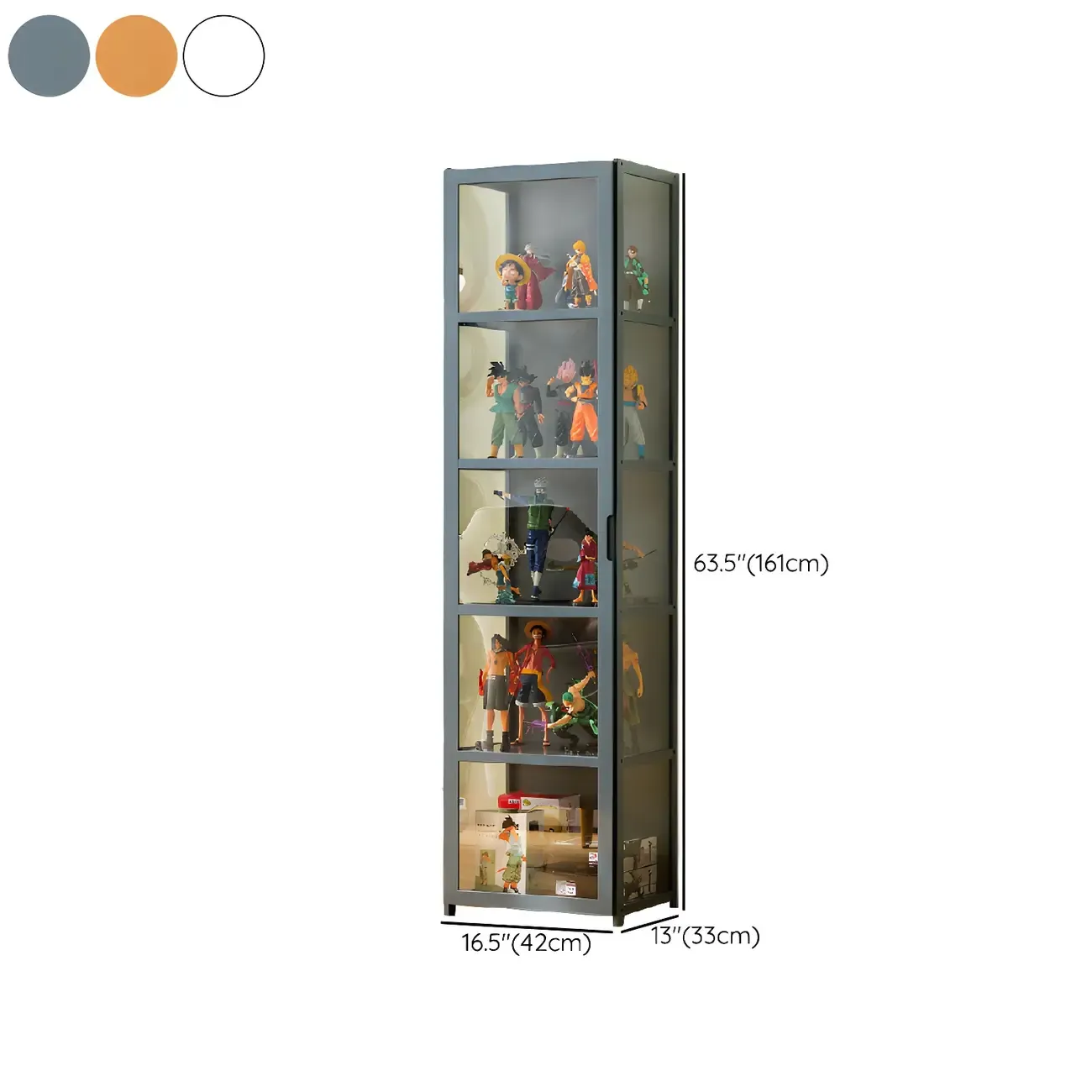 Classic Bamboo Display Cabinet with Acrylic Doors for Home Image - 32