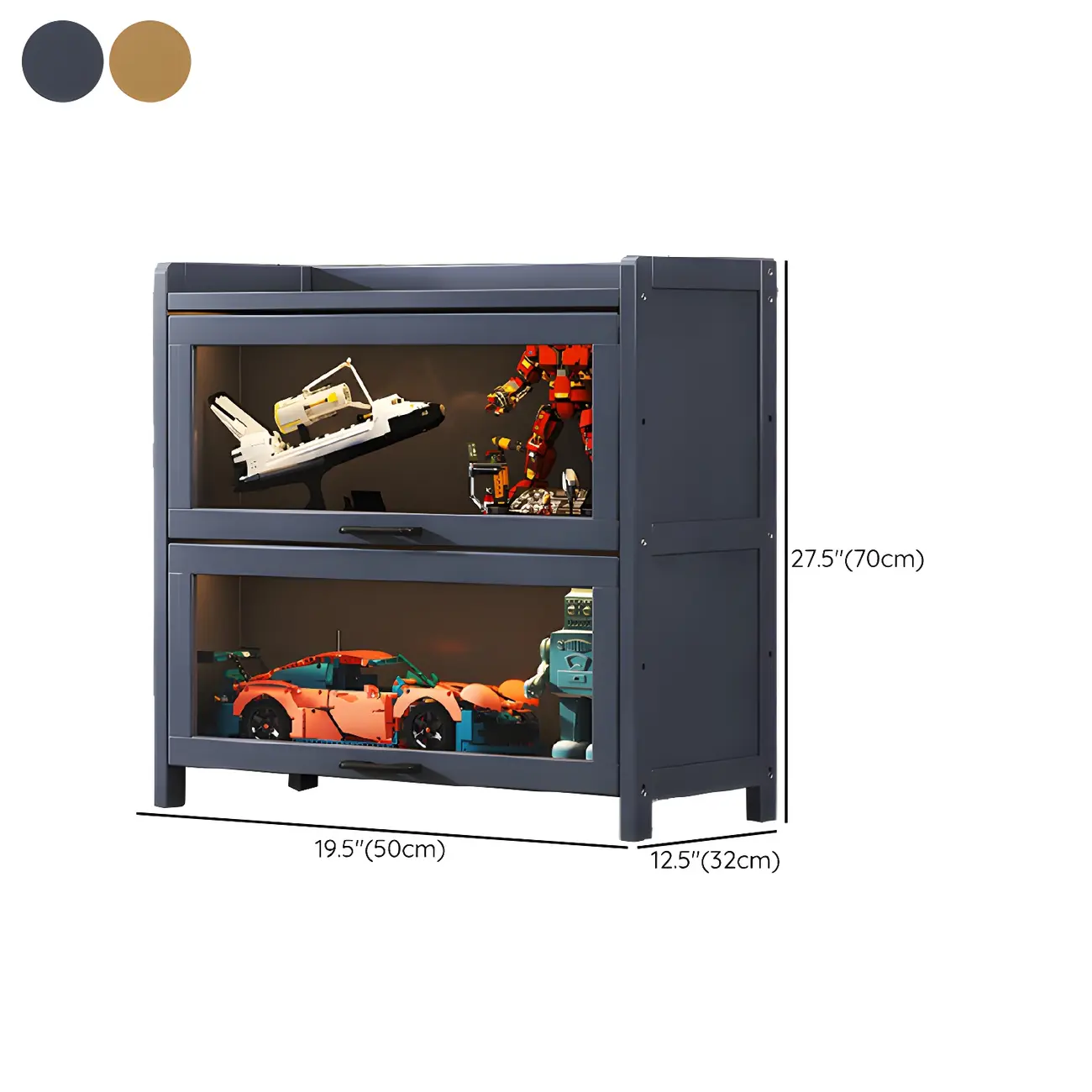 Living Room Modern Gray Bamboo Display Cabinet Image - 31 | homeyfad