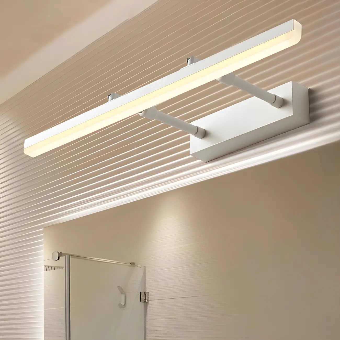 Rectangular Acrylic Black LED Bathroom Vanity Light Image - 2 | homeyfad