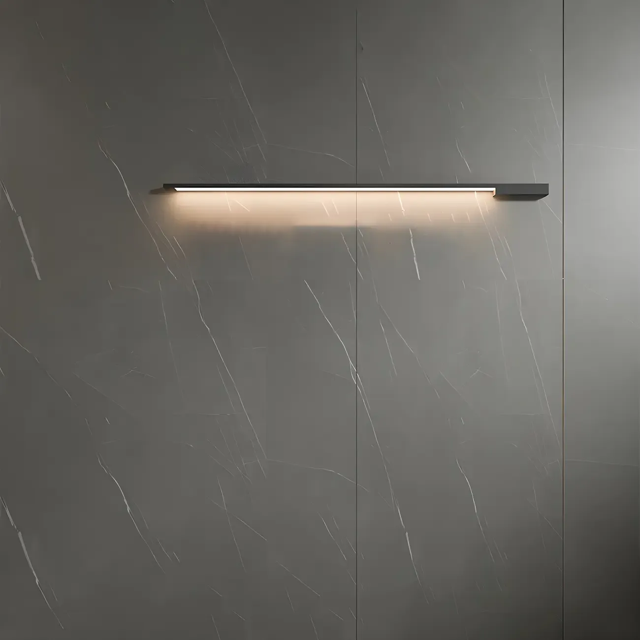 Stylish Sleek Modern Black Linear LED Vanity Wall Light