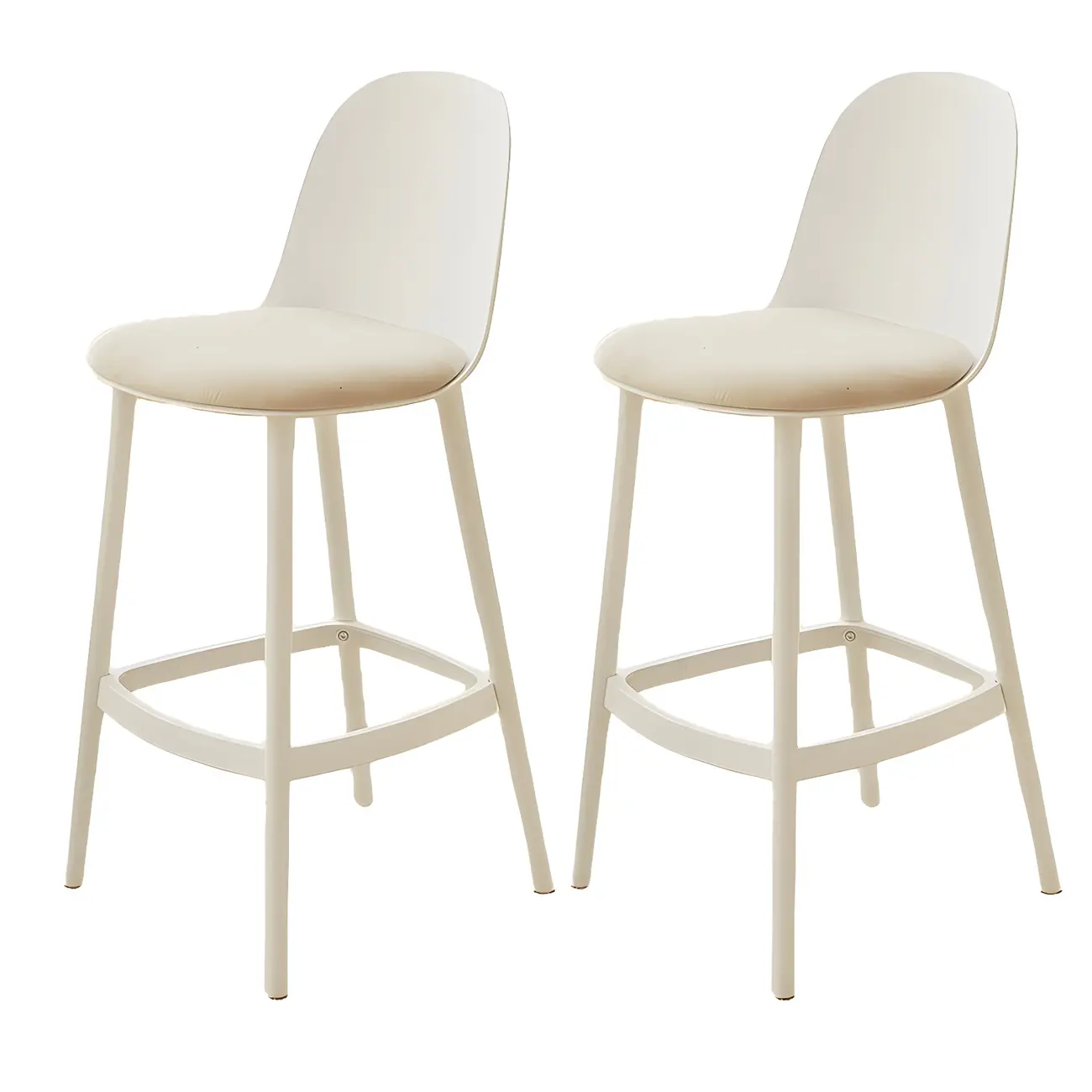 Modern Acrylic Durable Smooth Cushion High Bar Stool Image - 12 | homeyfad