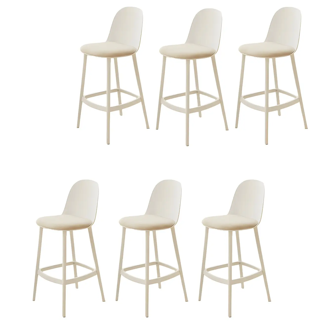 Modern Acrylic Durable Smooth Cushion High Bar Stool Image - 19 | homeyfad