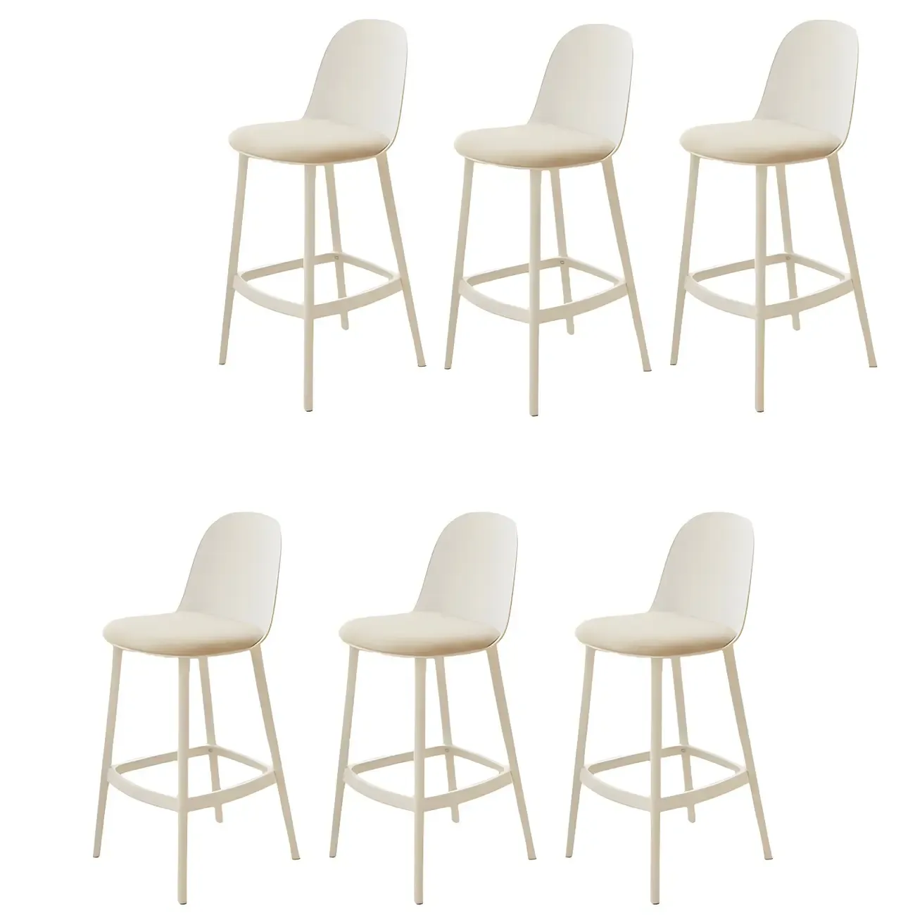 Modern Acrylic Durable Smooth Cushion High Bar Stool Image - 19
