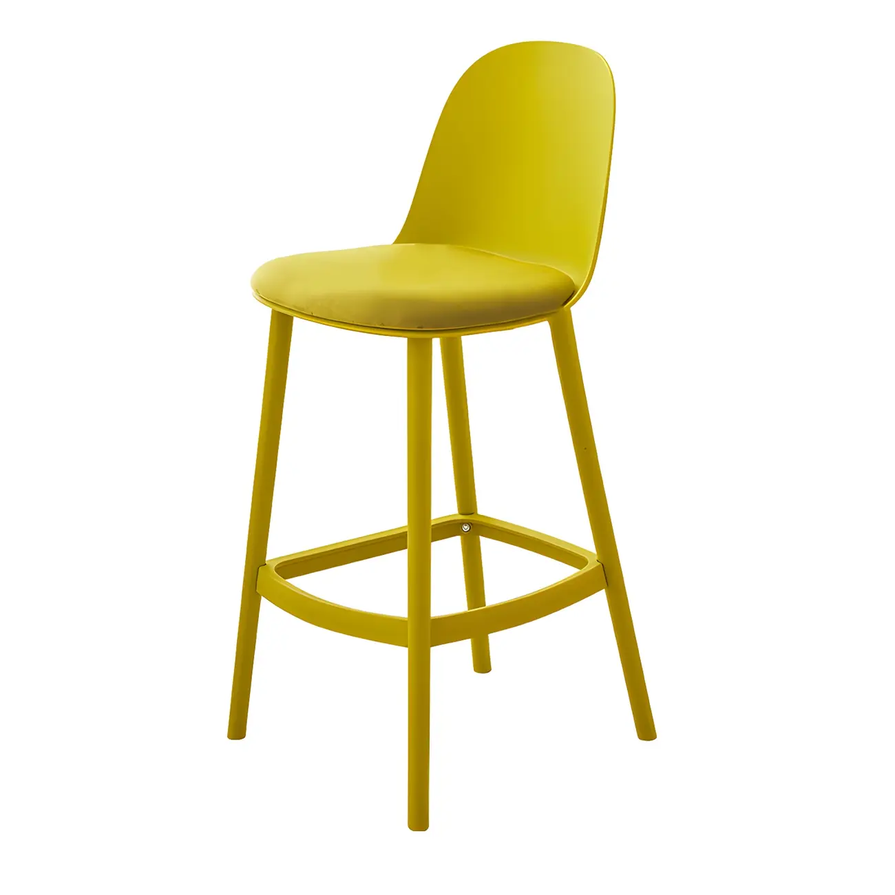 Modern Acrylic Durable Smooth Cushion High Bar Stool Image - 20 | homeyfad